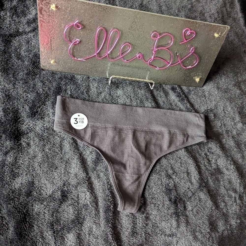 NWT Jockey Black Thong Panty S